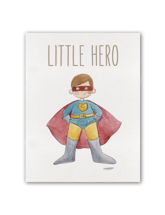 LITTLE HERO SUPERMAN BT min 535x696 - Cuadro "little Hero" Superman