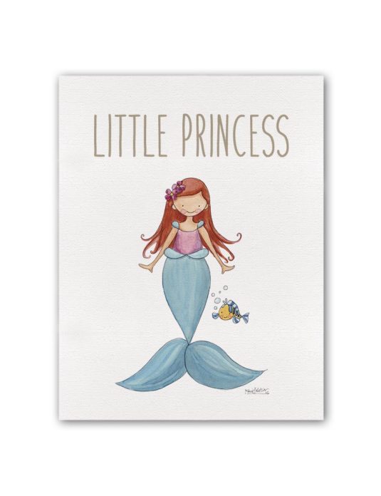 LITTLE PRINCESS SIRENITA BT min 535x696 - Cuadro "Little Princess" Sirenita